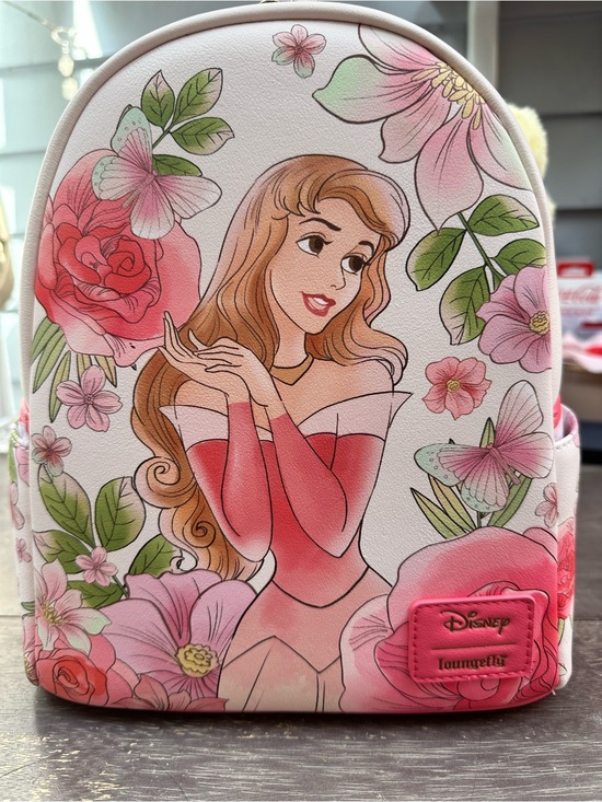 Loungefly Handbags - Disney x Loungefly Pink Floral Princess Aurora Backpack